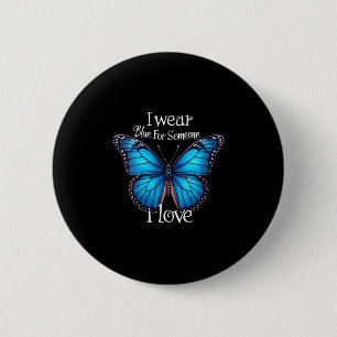 Badge Rond 5 Cm Femmes Diabète Sensibilisation Papillon Soutien fa