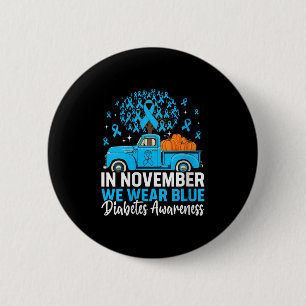 Badge Rond 5 Cm Femmes En Novembre Nous Portons Blue Diabetes Sens