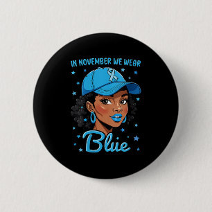 Badge Rond 5 Cm Femmes En Novembre Nous Portons Blue Diabetes Sens