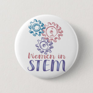 Badge Rond 5 Cm Femmes en STEM