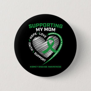Badge Rond 5 Cm Femmes Enfants Mère Maman Maladie du rein Sensibil