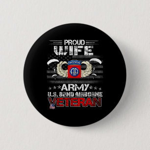 Badge Rond 5 Cm Femmes Fier Femme Armée Us 82e Bataillon D'Avion D