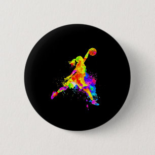 Badge Rond 5 Cm Femmes Filles Sketll Coloré Tie Dye Sport Joueuse
