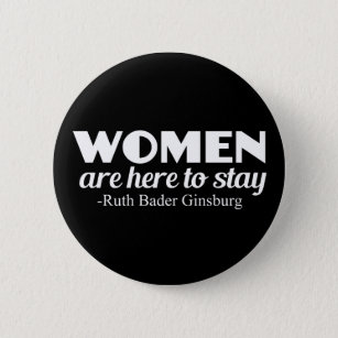 Badge Rond 5 Cm Femmes fortes Ruth Bader Ginsburg Citation féminis