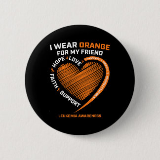 Badge Rond 5 Cm Femmes Hommes Je Porte De L'Orange Pour Mon Ami Le
