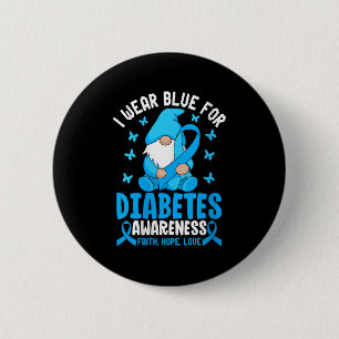 Badge Rond 5 Cm Femmes Je Porte Du Bleu Pour La Sensibilisation Au
