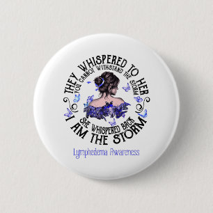 Badge Rond 5 Cm Femmes Je Suis La Tempête Lymphedema Sensibilisati