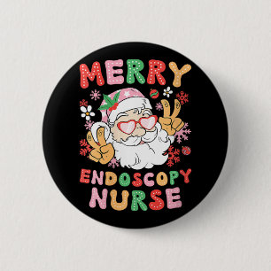 Badge Rond 5 Cm Femmes Joyeuse Endoscopie infirmière Endoscopie de