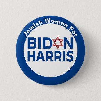 Badge Rond 5 Cm Femmes juives pour Biden Harris