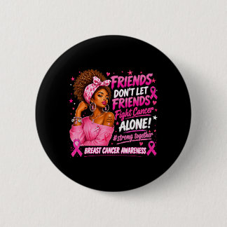 Badge Rond 5 Cm Femmes noires africaines rose sensibilisation au c