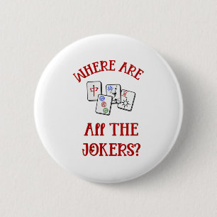 Badge Rond 5 Cm Femmes Où Sont Tous Les Jokers Drôle Mahjong V-ne