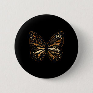 Badge Rond 5 Cm Femmes Papillon noir Mois de l'histoire Hommes Fem