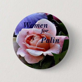 Badge Rond 5 Cm Femmes, parce que, bouton rose de Palin