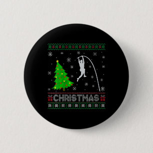 Badge Rond 5 Cm Femmes Pole Vault Xmas Tree Lighting laide Noël