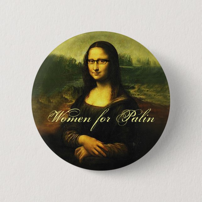 Badge Rond 5 Cm Femmes pour Palin 2008 (Devant)