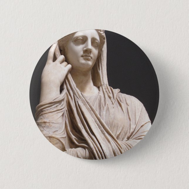 Badge Rond 5 Cm Femmes romaines impériales - statue (Devant)