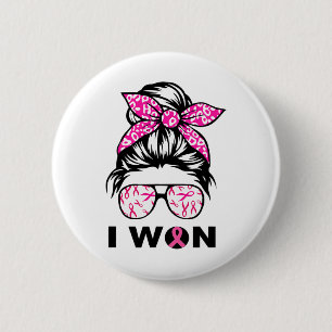 Badge Rond 5 Cm Femmes Sensibilisation au cancer du sein Leopard R