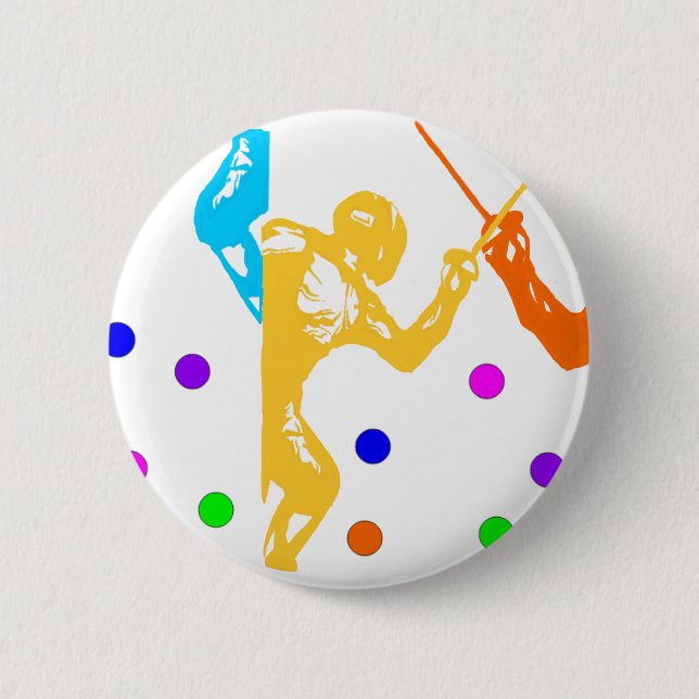 Badge Rond 5 Cm Fencing Sport (Devant)