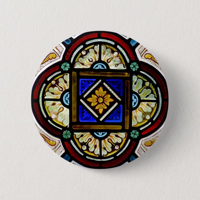 Badge Rond 5 Cm Fenêtre en verre teinté (Devant)