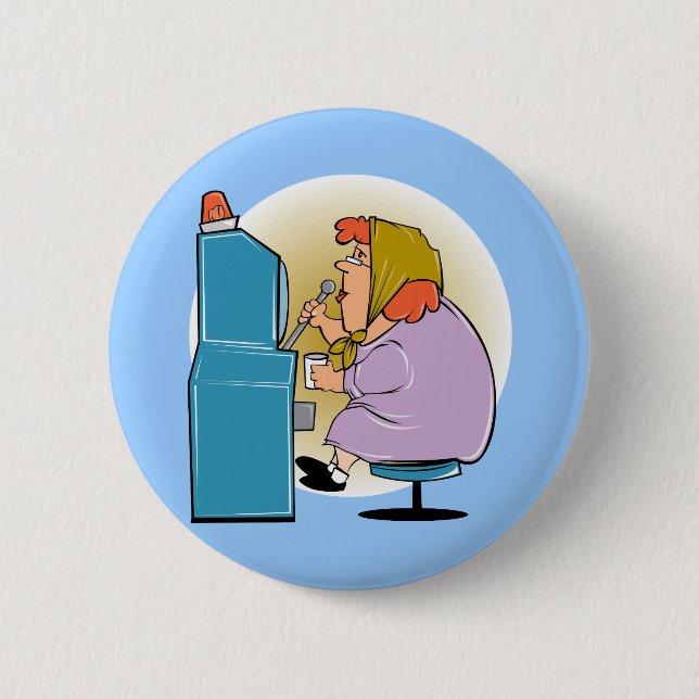 Badge Rond 5 Cm Fentes de machine à sous - jeu à gagner (Devant)