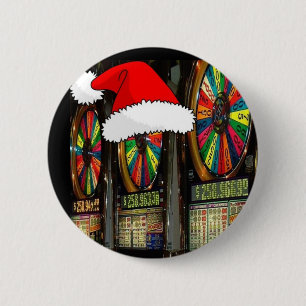 Badge Rond 5 Cm Fentes de Noël à Las Vegas