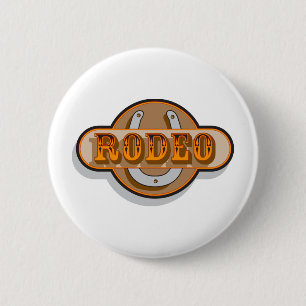 Badge Rond 5 Cm Fer à cheval de rodéo