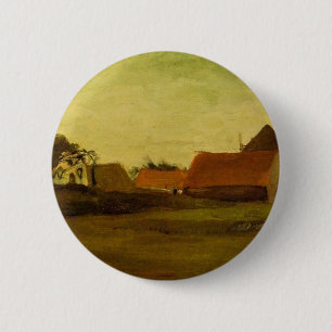 Badge Rond 5 Cm Fermes à Loosduinen près de La Haye...