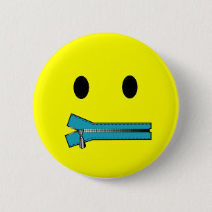 Badge Rond 5 Cm 'fermez- la fermeture éclairle PIN de VISAGE