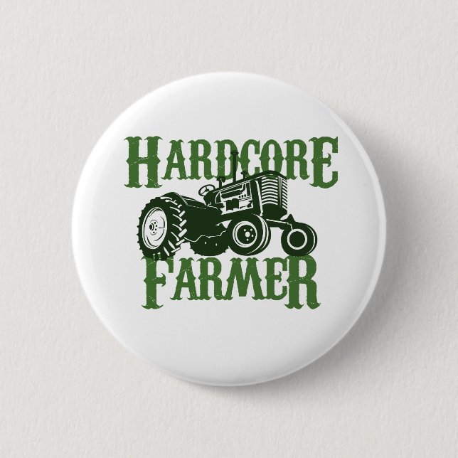 Badge Rond 5 Cm Fermier hardcore (Devant)