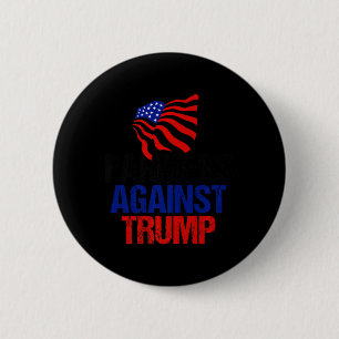 Badge Rond 5 Cm Fermiers contre Trump Anti Donald Trump American F