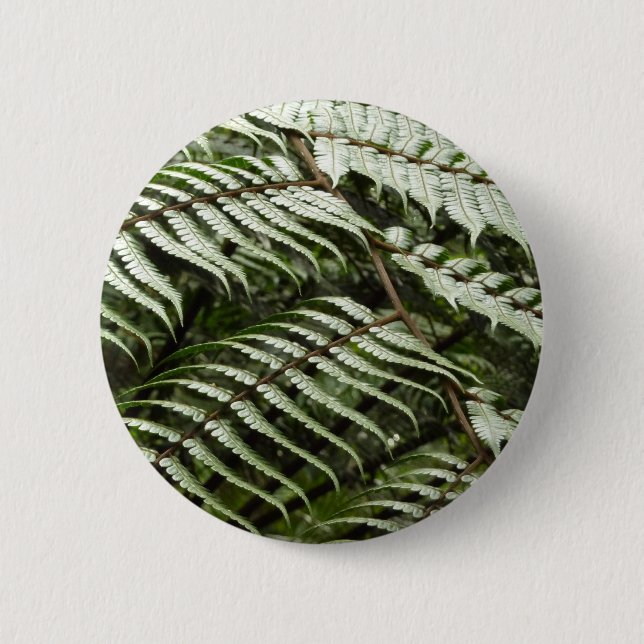 Badge Rond 5 Cm Fern Fronds II Dark Green Nature (Devant)