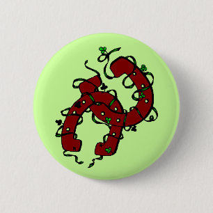 Badge Rond 5 Cm Fers à cheval avec bouton Vins Shamrocks