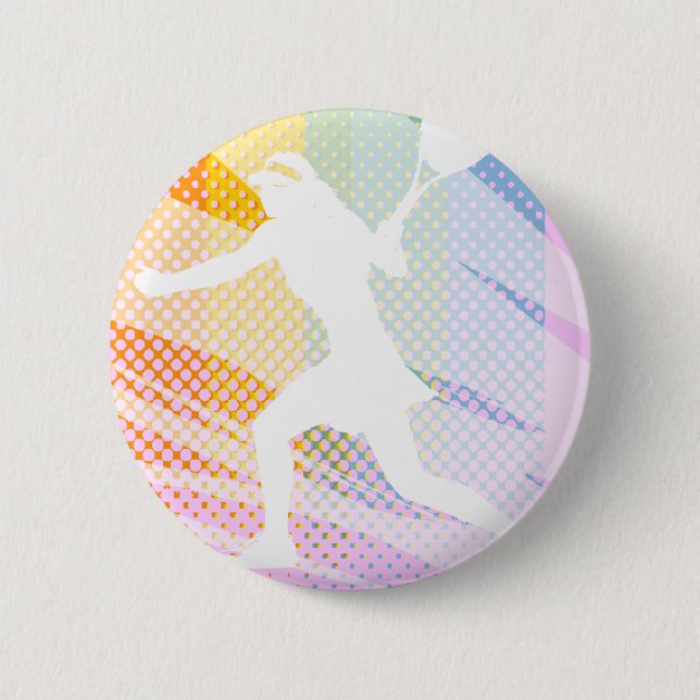 Badge Rond 5 Cm Fesse de joueuse de tennis sur (Devant)