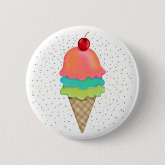 Badge Rond 5 Cm Festins de crème glacée