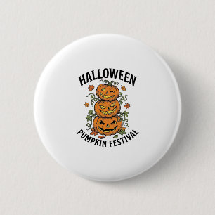 Badge Rond 5 Cm Festival de citrouilles d'Halloween Jack O Lantern