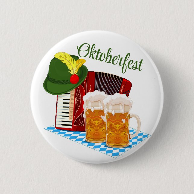 Badge Rond 5 Cm Festival d'Oktoberfest (Devant)
