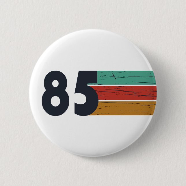 Badge Rond 5 Cm Fête d'anniversaire de 1985 (Devant)
