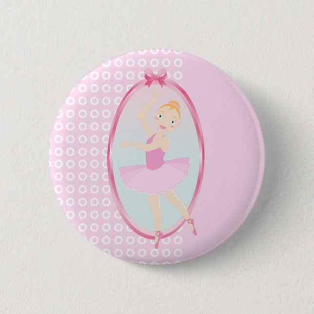 Badge Rond 5 Cm Fête d'anniversaire de Ballerina (Devant)