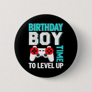 Badge Rond 5 Cm Fête d'anniversaire de jeu vidéo pour garçon