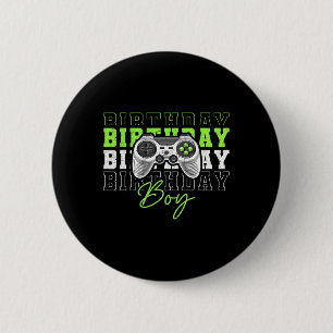 Badge Rond 5 Cm Fête d'anniversaire de jeu vidéo pour garçons Enfa