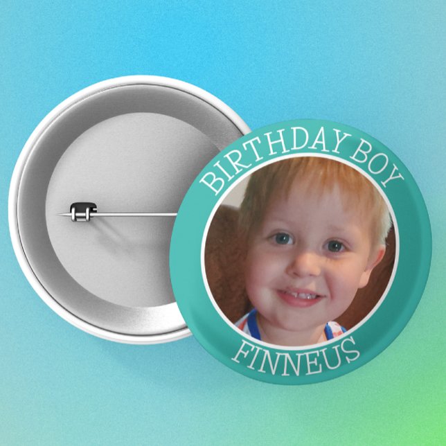 Badge Rond 5 Cm Fête d'anniversaire personnalisée pour le nom du g (Créateur téléchargé)