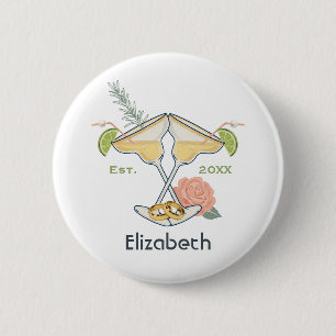 Badge Rond 5 Cm Fête de Bachelorette Personnalisée Margs & Matrimo