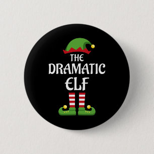 Badge Rond 5 Cm Fête de famille des elfes dramatique Noël