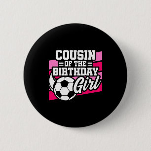 Badge Rond 5 Cm Fête de football de soccer pour enfants Cousine de