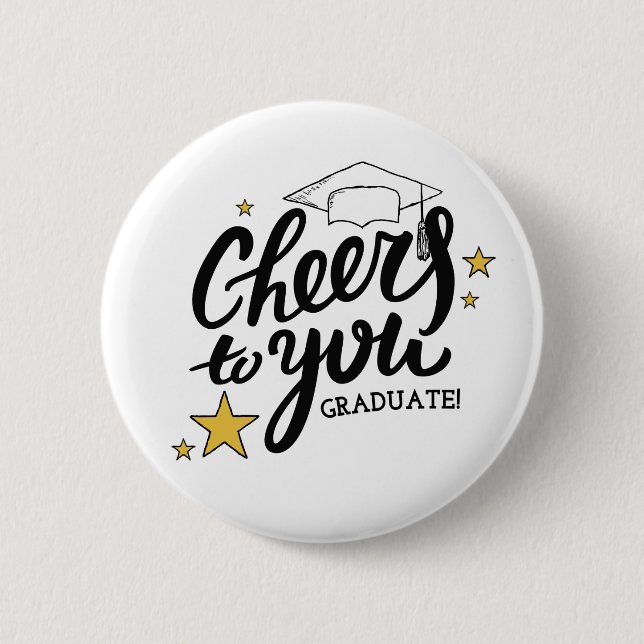 Badge Rond 5 Cm Fête de la meilleure Graduation Graphiques (Devant)