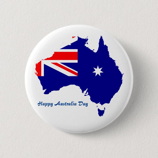 Badge Rond 5 Cm Fête de l'Australie (Devant)