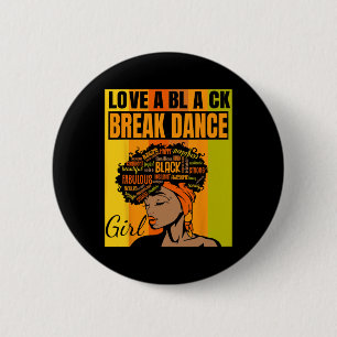 Badge Rond 5 Cm Fête de l'Indépendance Noire - Amour Une Danse Bla