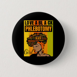 Badge Rond 5 Cm Fête de l'Indépendance Noire - Amour Une Phlebotom