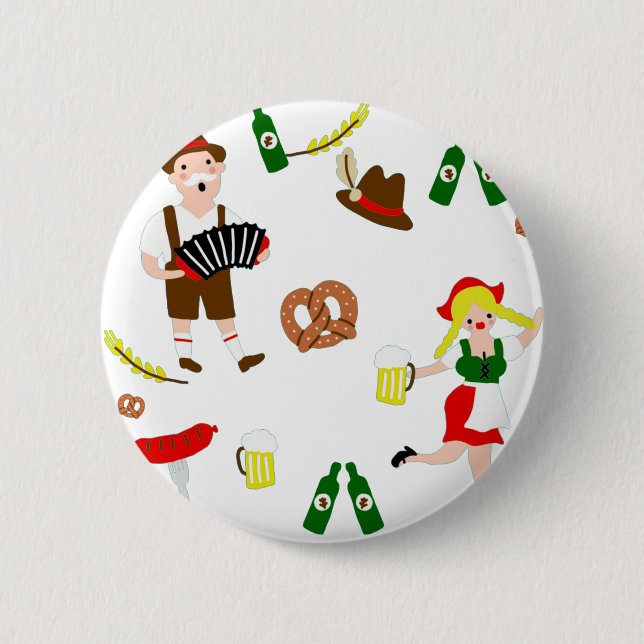 Badge Rond 5 Cm Fête de l'Oktoberfest (Devant)