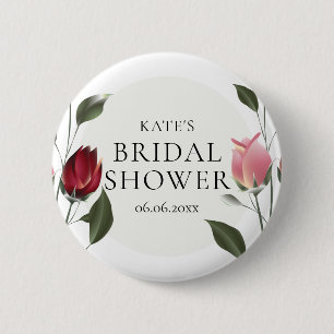 Badge Rond 5 Cm Fête de mariage avec des roses modernes